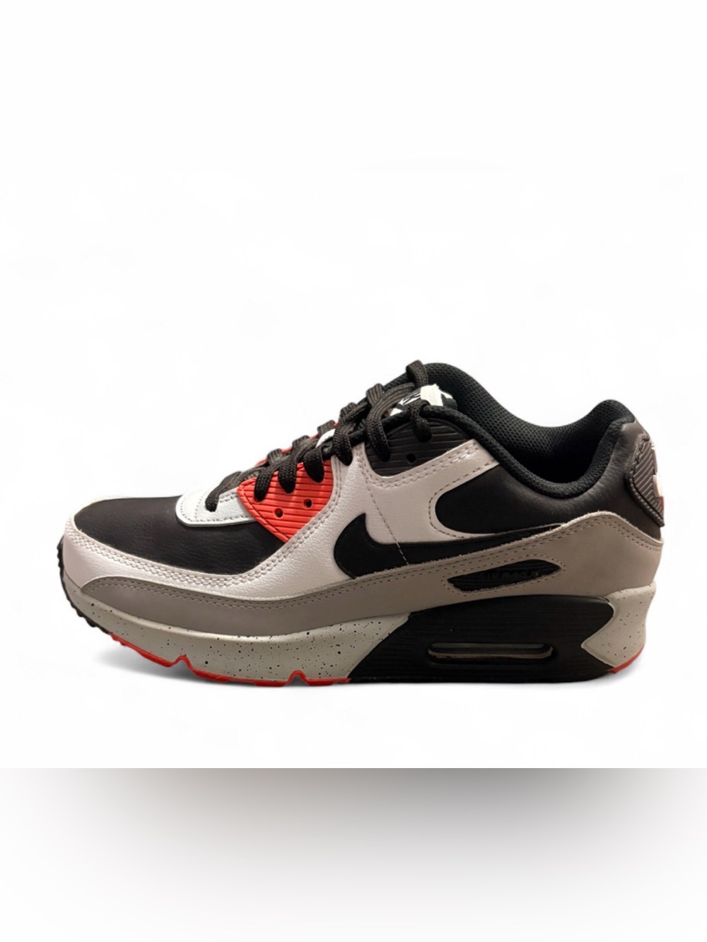 AIR MAX 90 LEATHER GS 'WHITE TURF ORANGE SPECKLED